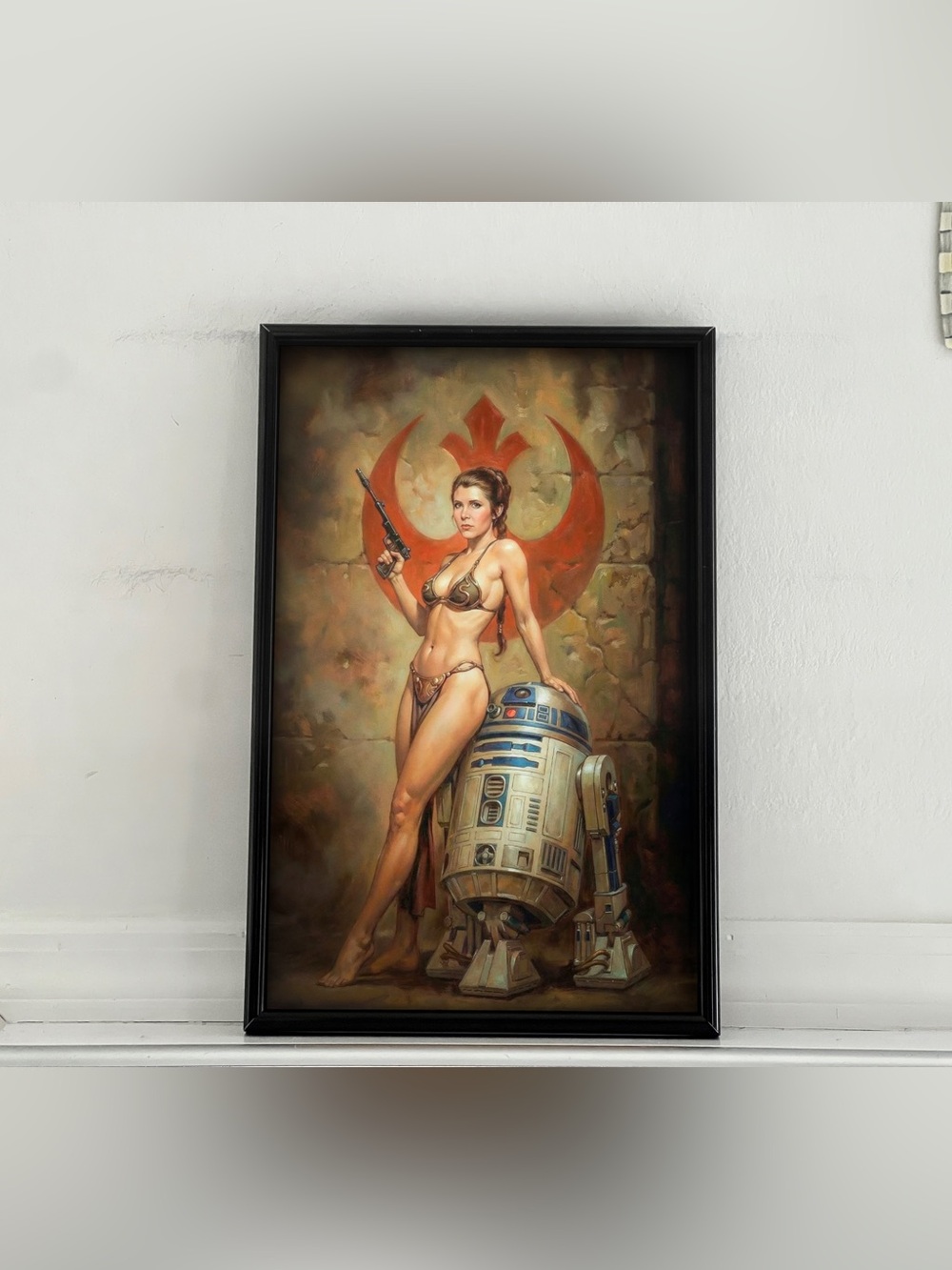 Princess Lea R2D2 Art Poster